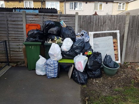 Residential furniture ready for recycling in Kentish Town